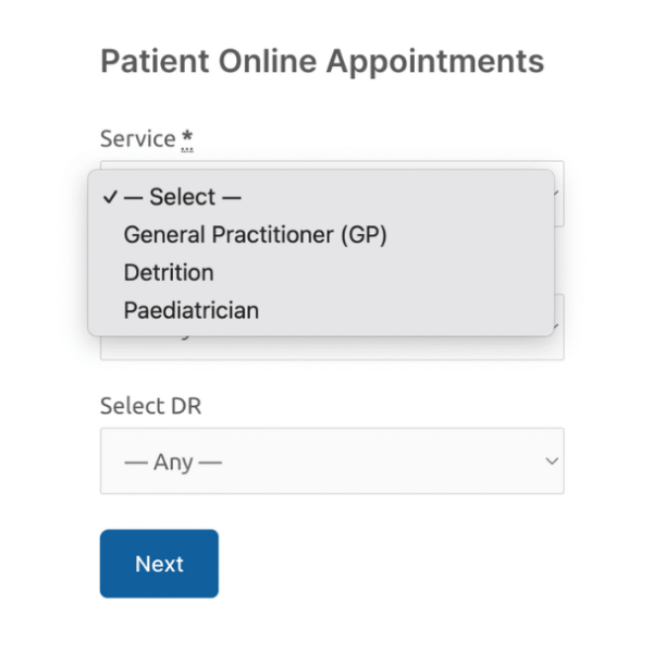 Website for doctor appointment 1